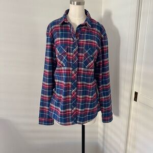 Kuhl Women’s plaid flannel button down shirt